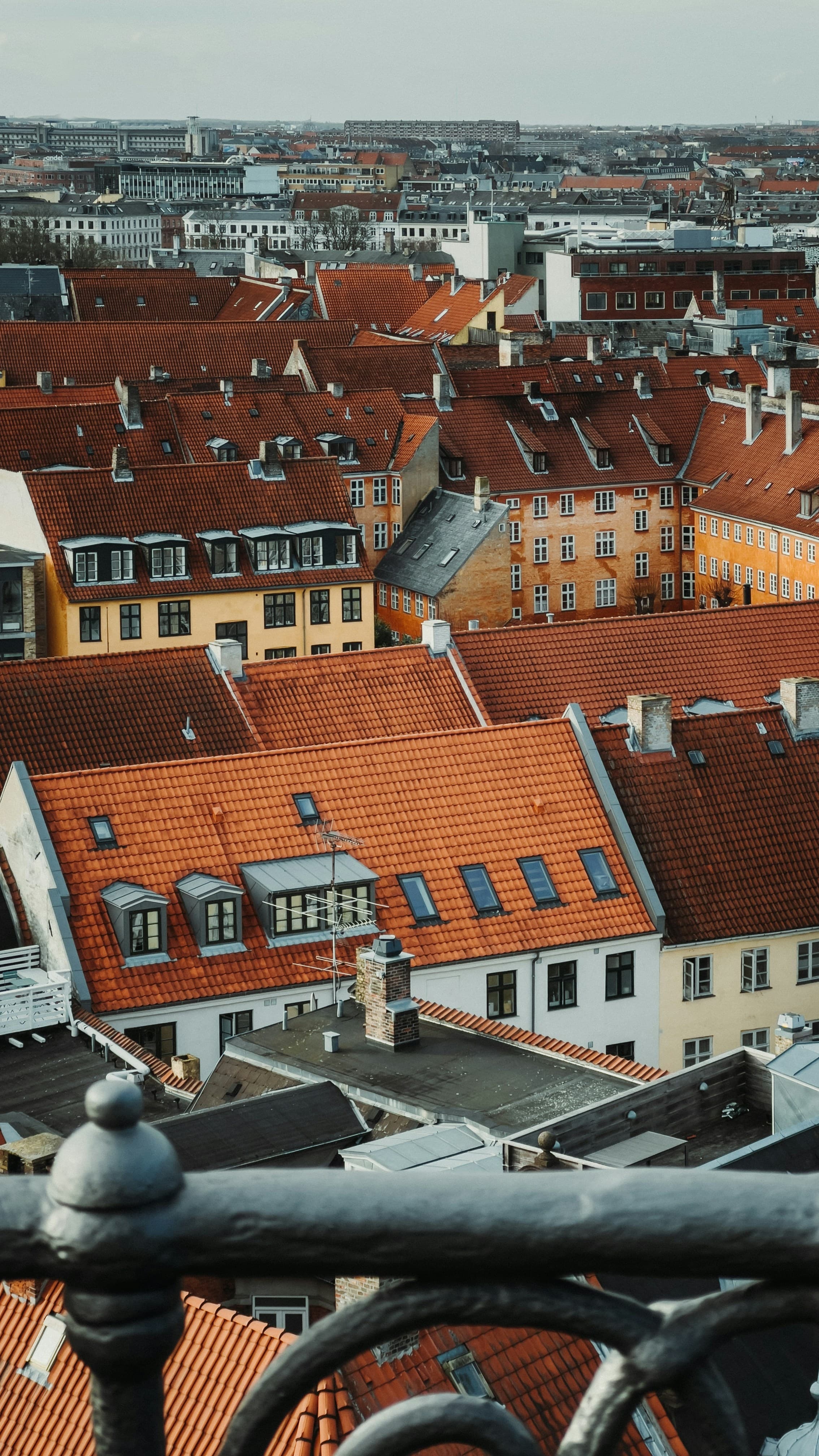 Røde tegltage over indre København
